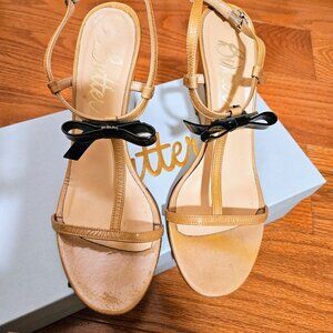 Nude Wedge Sandals made in Italy